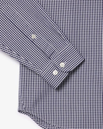 Camisa de corte regular de algodón de cuadros