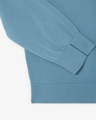 Jersey de cuello alto de algodón con cremallera