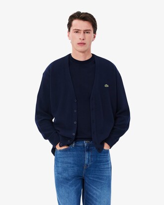 Chaqueta de punto de lana cardada de corte holgado