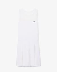 Vestido de tenis el&aacute;stico plisado en dos tejidos