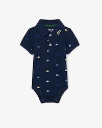 Body de beb&eacute; de piqu&eacute; con cocodrilo