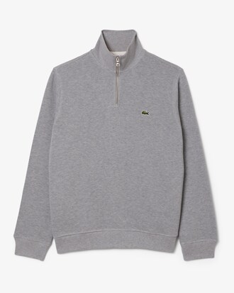 Sudadera de interlock con cuello alto y cremallera