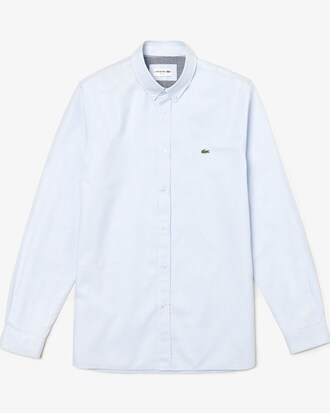Camisa de hombre slim fit en popel&iacute;n de algod&oacute;n de lunares