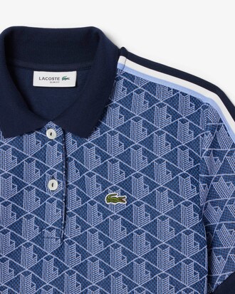 Polo de corte ajustado de jacquard con monograma