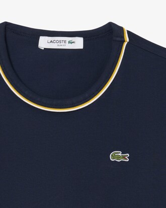 Camiseta de punto jersey con ribete en contraste