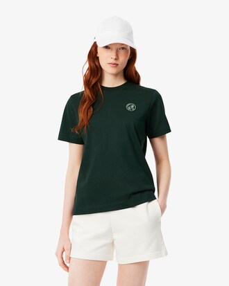 Camiseta de algod&oacute;n de corte regular con insignia