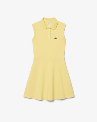 Vestido sin mangas de piqu&eacute; el&aacute;stico
