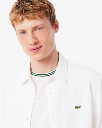 Camisa de piqué de algodón de corte ajustado