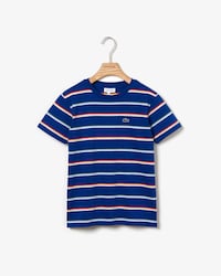 Camiseta Niño Cuello Redondo De Punto Liso De Algodón De Rayas