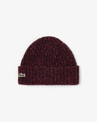 Gorro de lana de canal&eacute; con pomp&oacute;n