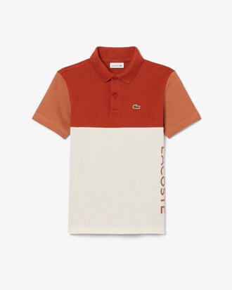 Polo de petit piqué con bloques de color