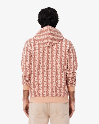 Sudadera con capucha de felpa con monograma