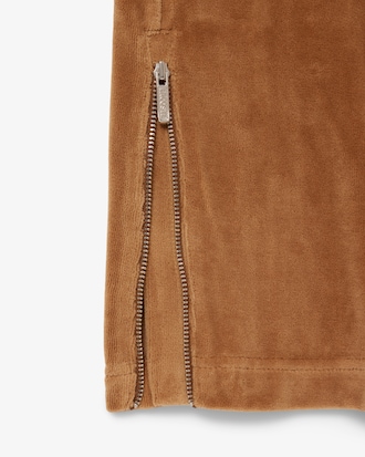 Pantalón de chándal de terciopelo con ribete decorativo