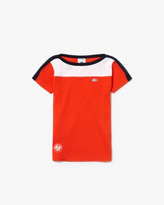 Camiseta de niña Lacoste SPORT French Open Edition en algodón stretch