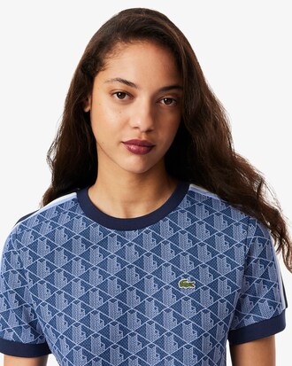 Camiseta ajustada de jacquard con monograma