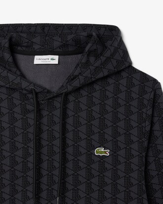 Sudadera con capucha de felpa con monograma