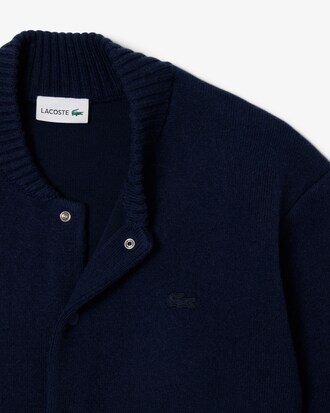 Chaqueta tipo bomber de punto jersey de lana merino