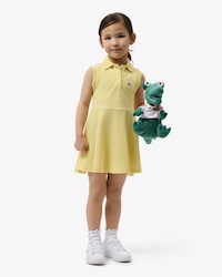 Vestido sin mangas de piqu&eacute; el&aacute;stico