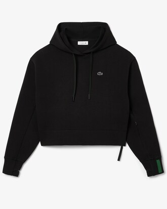 Sudadera con capucha corta de algodón