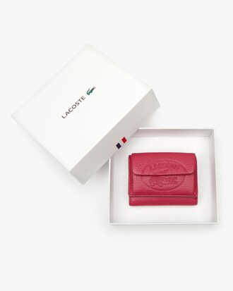 Billetera pequeña de mujer Croco Crew en piel granulada