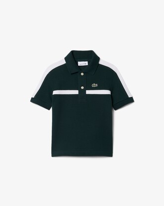 Polo de petit piqu&eacute; con bloques de color