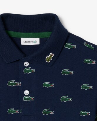 Polo de petit piqué estampado