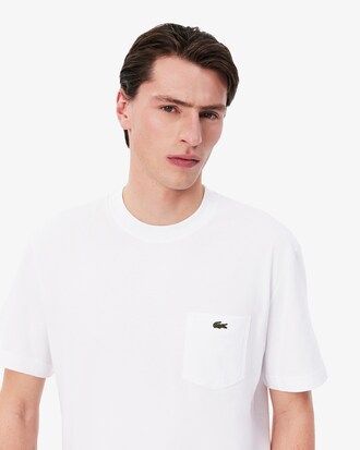 Camiseta de algodón con bolsillo en el pecho