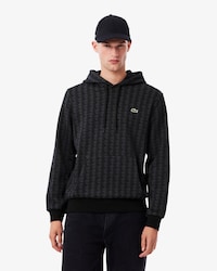 Sudadera con capucha de felpa con monograma