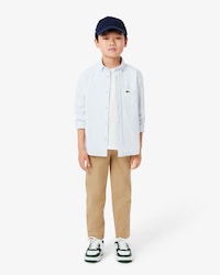 Pantalón de tela de gabardina de algodón elástico