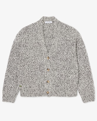 Chaqueta de punto de lana mercerizada