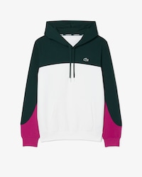 Sudadera deportiva con capucha y cremallera y bloques de color