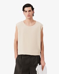 Camiseta de tirantes de piqu&eacute; de seda Runway