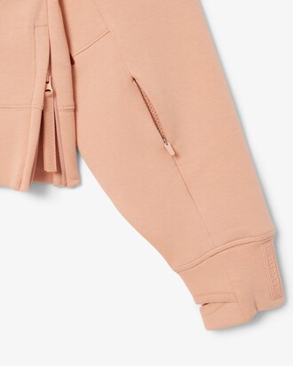 Sudadera con capucha corta de algodón