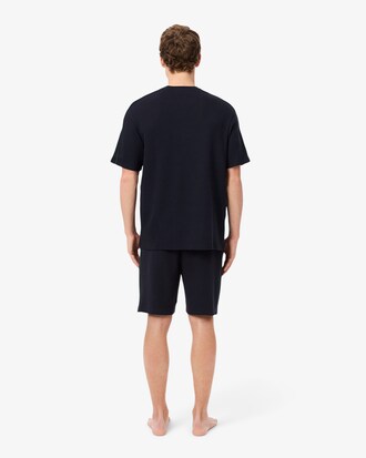 Pantalón corto loungewear de punto texturizado