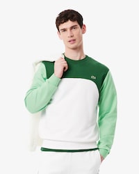 Sudadera de felpa de algodón con bloques de color