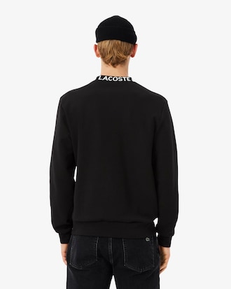 Sudadera de punto jersey con detalles de marca de jacquard