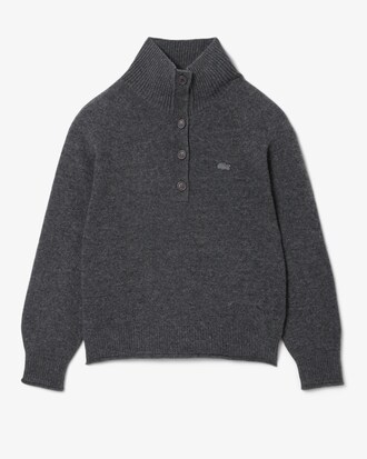 Jersey de cuello alto de lana cardada
