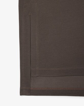 Vestido con cuello polo de piqu&eacute; de seda Runway
