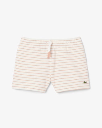 Pantalón corto de tejido de rizo de rayas