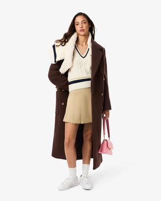 Abrigo cruzado de lana virgen