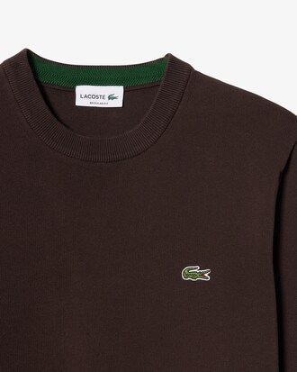 Jersey de cuello redondo de algod&oacute;n monocolor