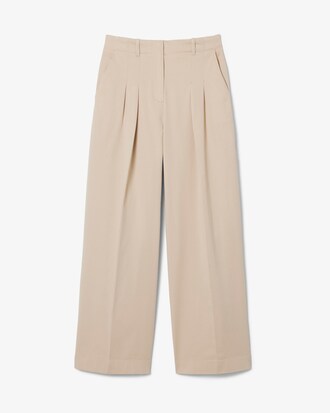 Pantal&oacute;n chino de corte amplio de tela de gabardina el&aacute;stica