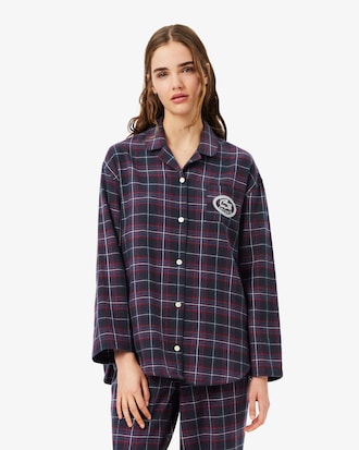 Pijama de algod&oacute;n de cuadros escoceses