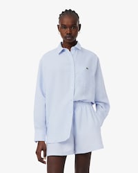 Camisa oversized de mezcla de lino