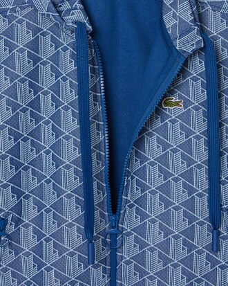 Sudadera con capucha de jacquard con monograma
