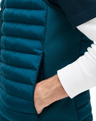 Chaleco acolchado ligero de hombre con cremallera plegable y combinable