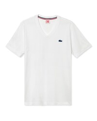 Camiseta unisex en tejido de punto de algod&oacute;n con cuello de pico Lacoste LIVE