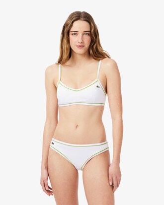 Top de bikini con ribetes en contraste