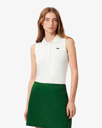 Polo de golf el&aacute;stico de corte ajustado con protecci&oacute;n UV