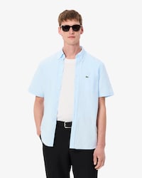 Camisa Oxford regular fit de manga corta